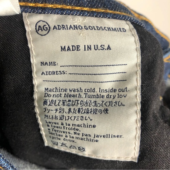 AG Adriano Goldschmied The Stevie Slim Straight Jeans Size 27R - Picture 6 of 10